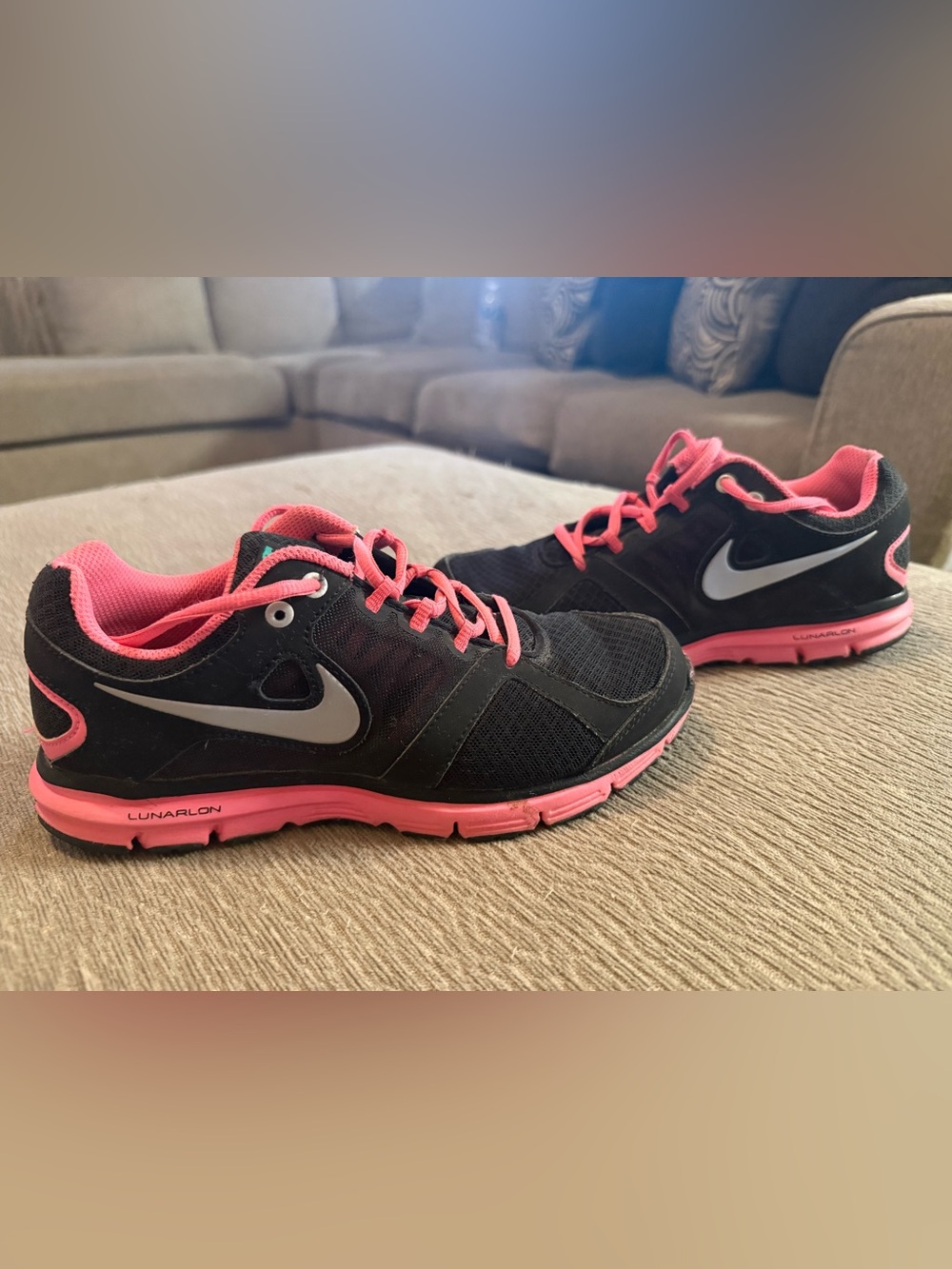 Nike Women’s Black and Pink Training Sneakers
